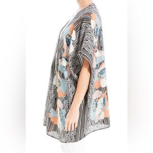 MAX STUDIO Signature Floral Print Ruana